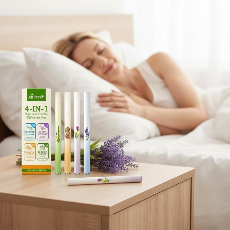 Herbal Wellness Supplement - Набор травяных диффузоров 4-в-1: Энергетический батончик-очиститель